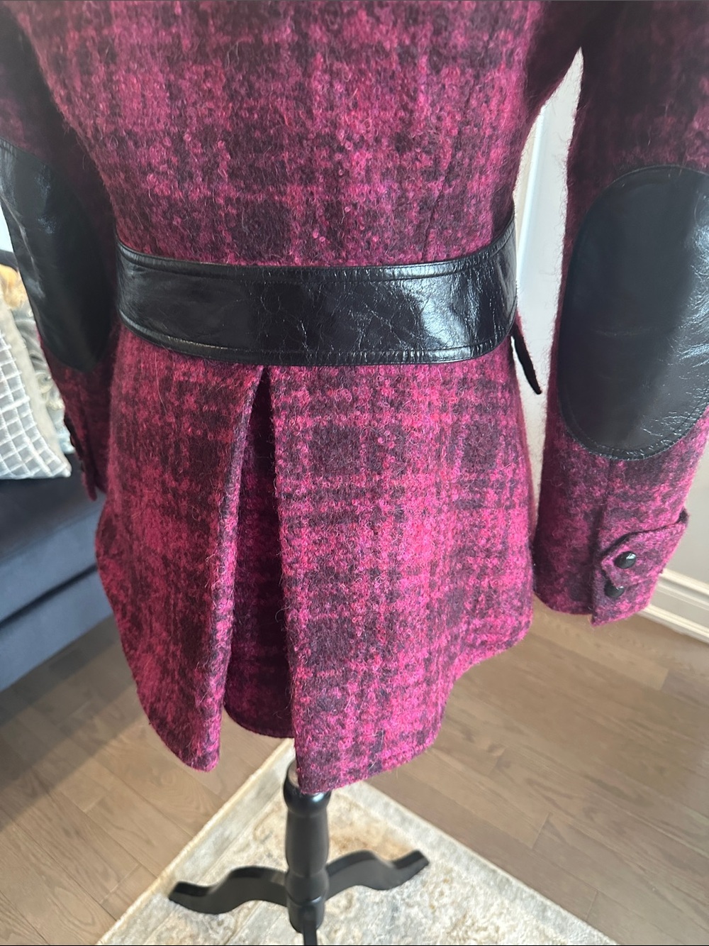 Smythe equestrian Plaid Tailored Wool-Blend Blazer - Picture 8 of 13